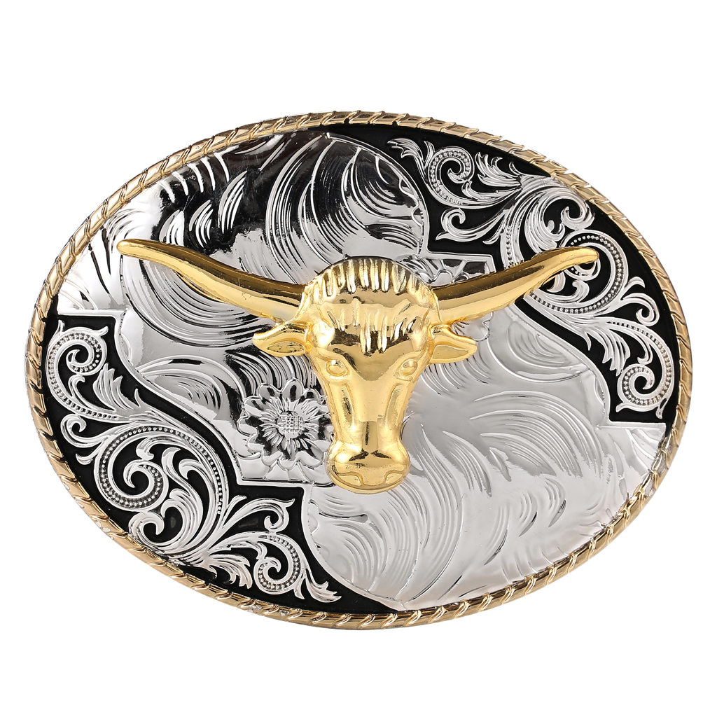 Retro Brass Flower Engraved Western Cowboy Belt Buckle Set – Fits 25mm Strap (Antique Brass)